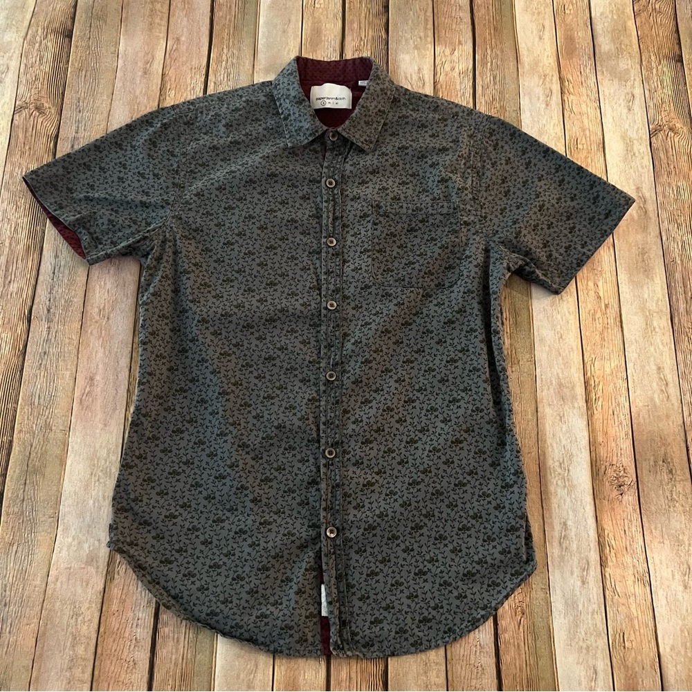 Paper Denim & Cloth mens short sleeve button down shirt | size small